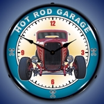 Hot Rod Garage LED Backlit Clock