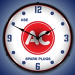 Use AC Spark Plugs LED Backlit Clock