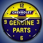Chevrolet Bowtie Genuine Parts LED Backlit Clock