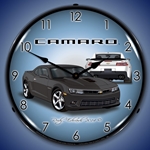 2014 SS Camaro Ashen Grey LED Backlit Clock