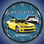 2014 SS Camaro Bright Yellow LED Backlit Clock