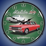 1965 Chevelle Malibu SS LED Backlit Clock
