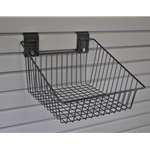 Locking Deep  Angled Wire Basket for Slatwall storeWALL HandiWALL
