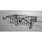 Bicycle Wall Storage Basket and Hook for Slatwall Wall Storage
