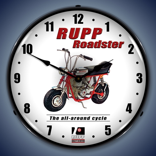 Rupp Minibike LED Backlit Clock