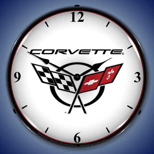 C5 Corvette 2 LED Backlit Clock