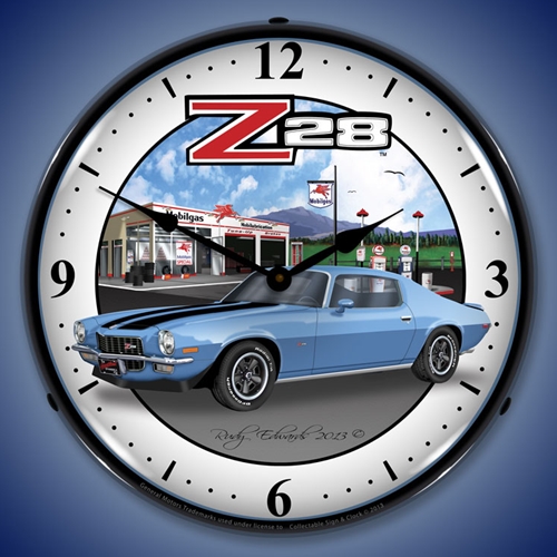 1970 Z28 Camaro LED Backlit Clock