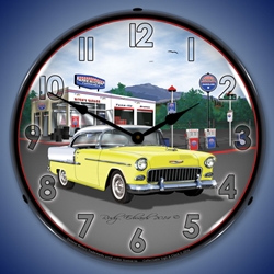 1955 Bel Air Mitch's Garage LED Backlit Clock