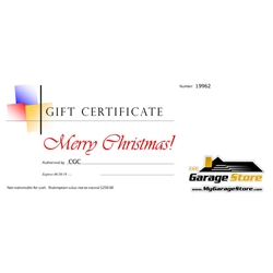 Gift Certificate from The Garage Store