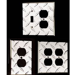 Diamond Plate Duplex Outlet Wall Plate - Cover